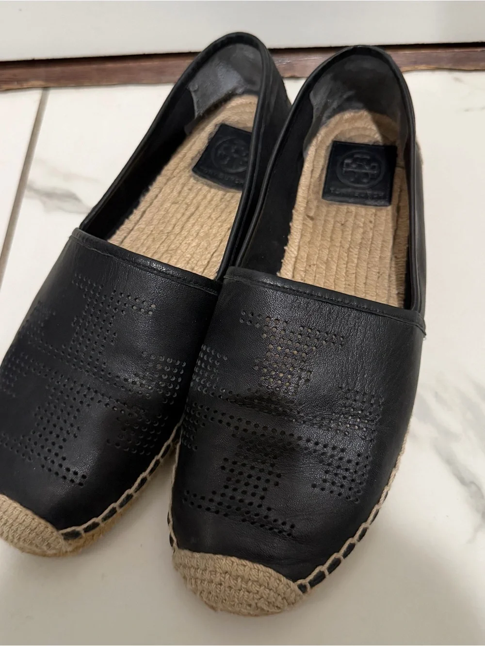 Tory Burch Black Women’s Espadrille Slip-Ons